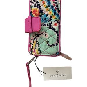 Vera Bradley Wildflower Paisley Quilted Phone Wristlet - Pink